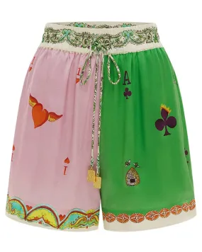 Multicolor Rummy Short