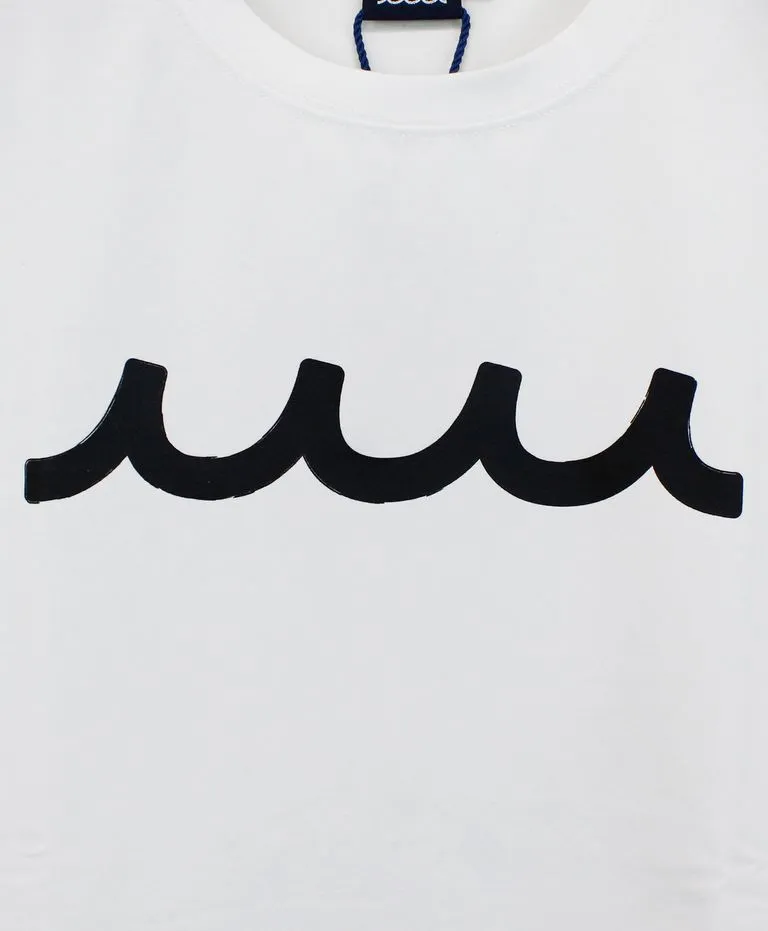 muta  |Crew Neck Unisex Street Style Cotton Short Sleeves Logo