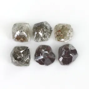 Natural Loose Antique Salt And Pepper Diamond Black Grey Color 2.45 CT 4.15 MM Antique Shape Rose Cut Diamond L1958