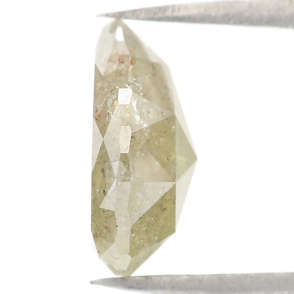 Natural Loose Pear Diamond Grey Color 3.26 CT 11.15 MM Pear Shape Rose Cut Diamond L2118