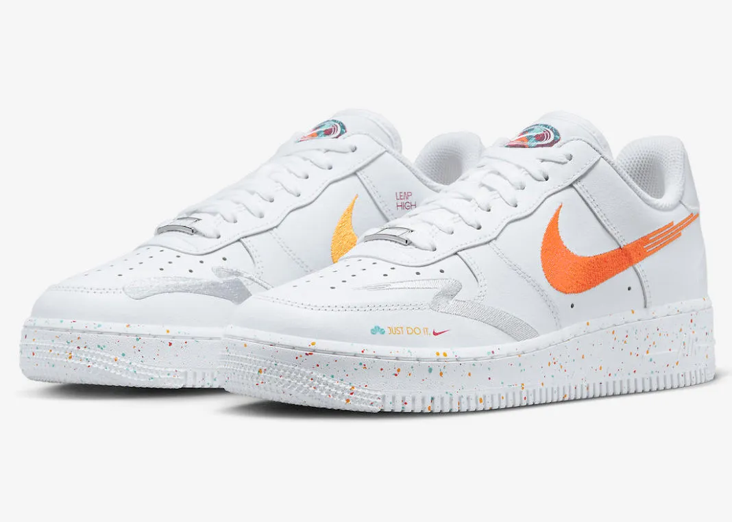 Nike Air Force 1 07 LX Leap High White Washed Teal Safety Orange Rush Pink FD4622-131