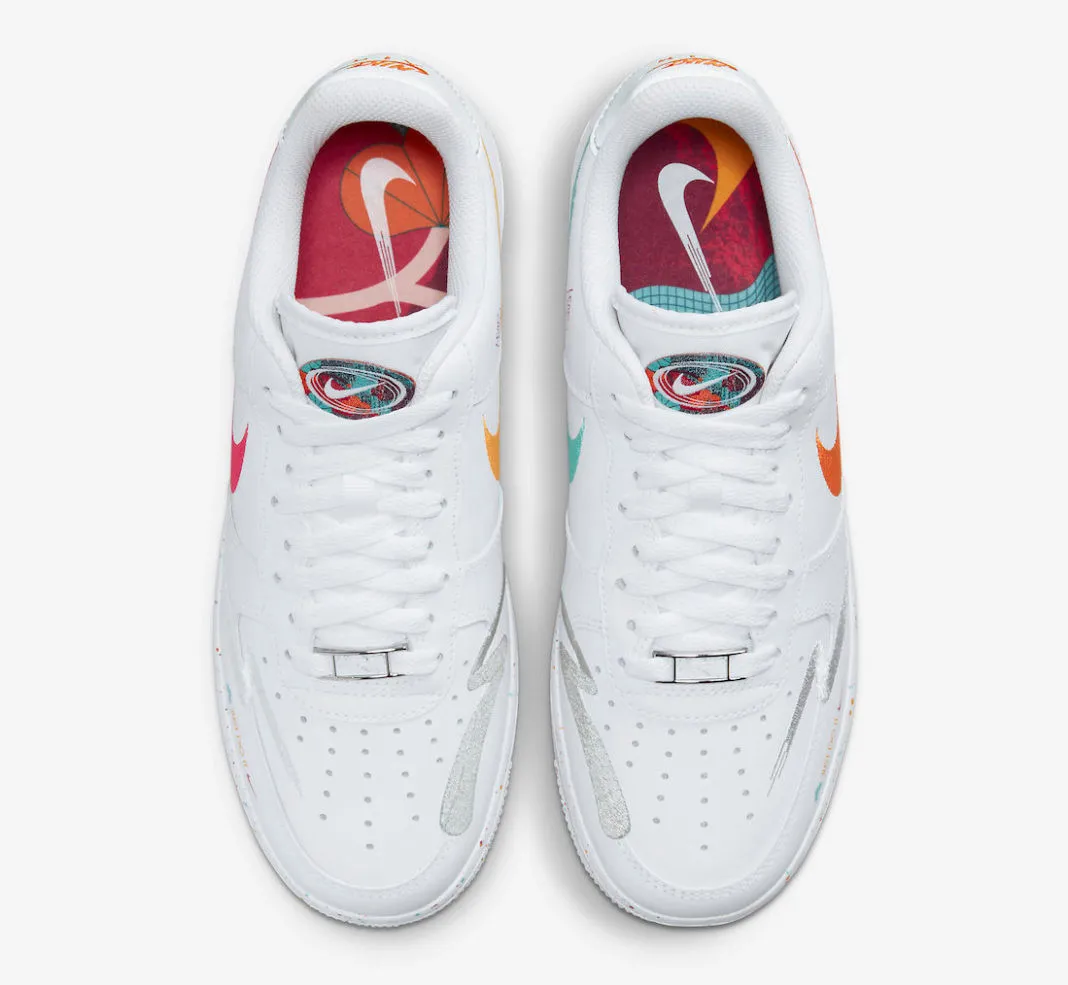 Nike Air Force 1 07 LX Leap High White Washed Teal Safety Orange Rush Pink FD4622-131