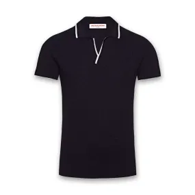 Orlebar Brown - Horlton Stripe Tailored Fit Polo Shirt in Navy