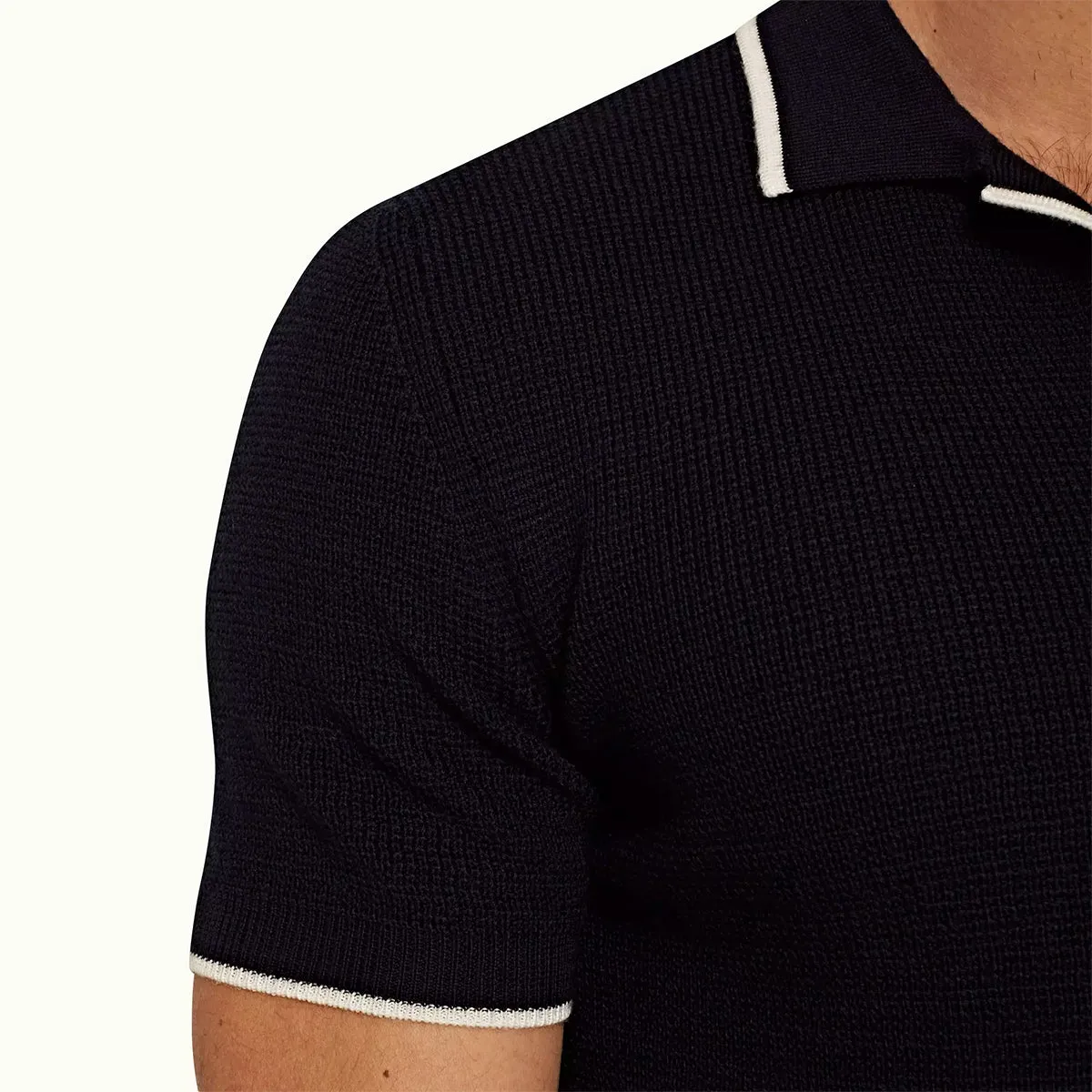 Orlebar Brown - Horlton Stripe Tailored Fit Polo Shirt in Navy