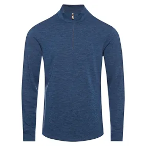 Orlebar Brown - Neilson Half Zip Jumper in Blue Haze/Navy