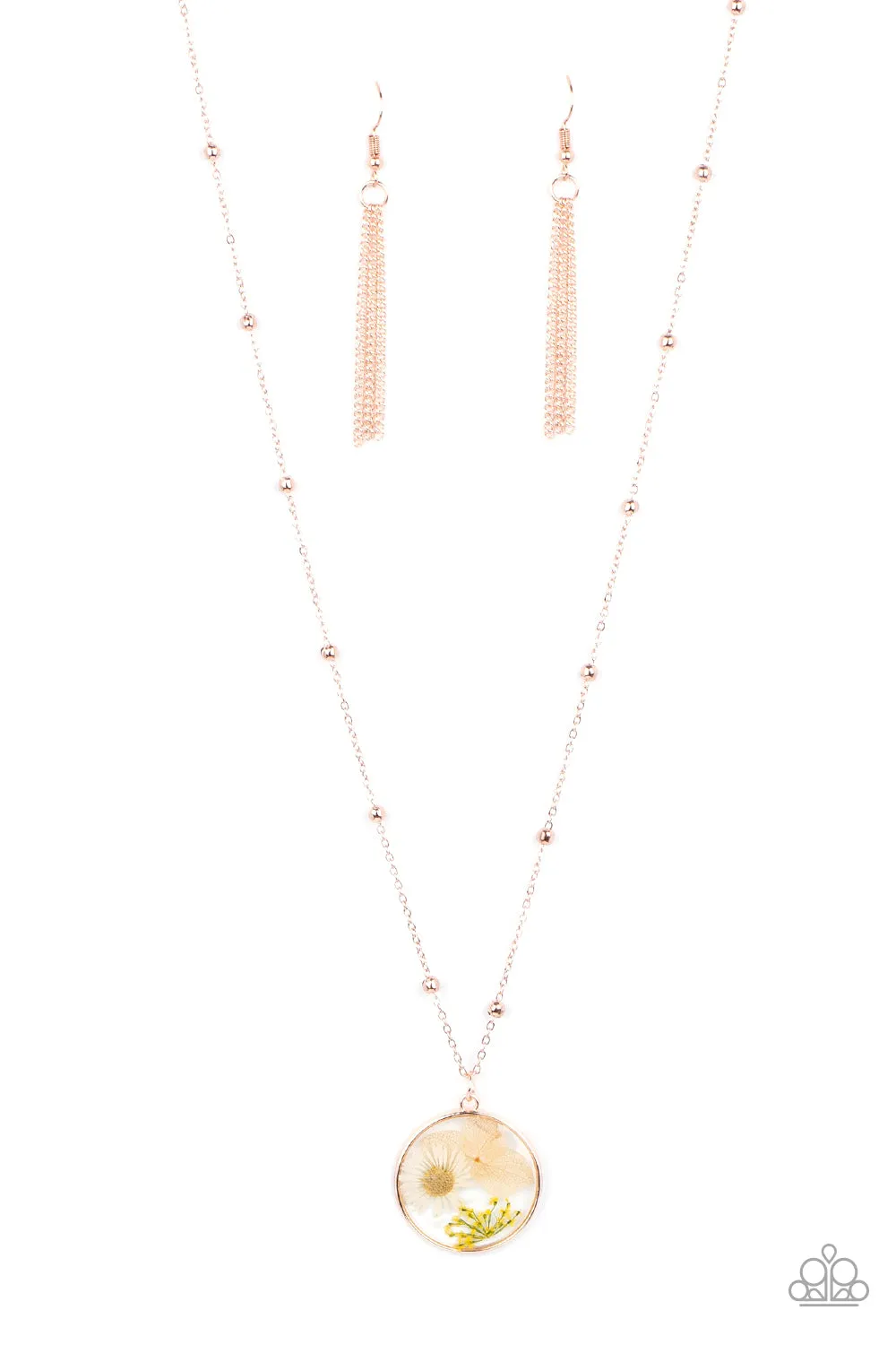 Paparazzi Floral Embrace - Rose Gold Necklace