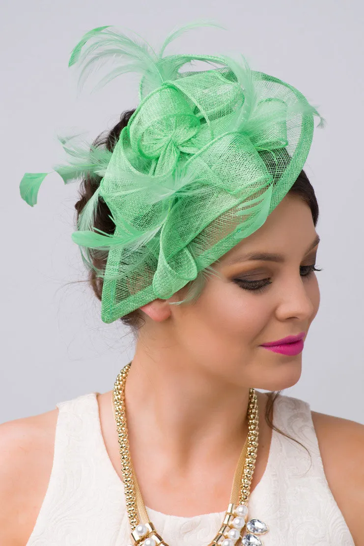 Penny Fascinator - Kelly Green