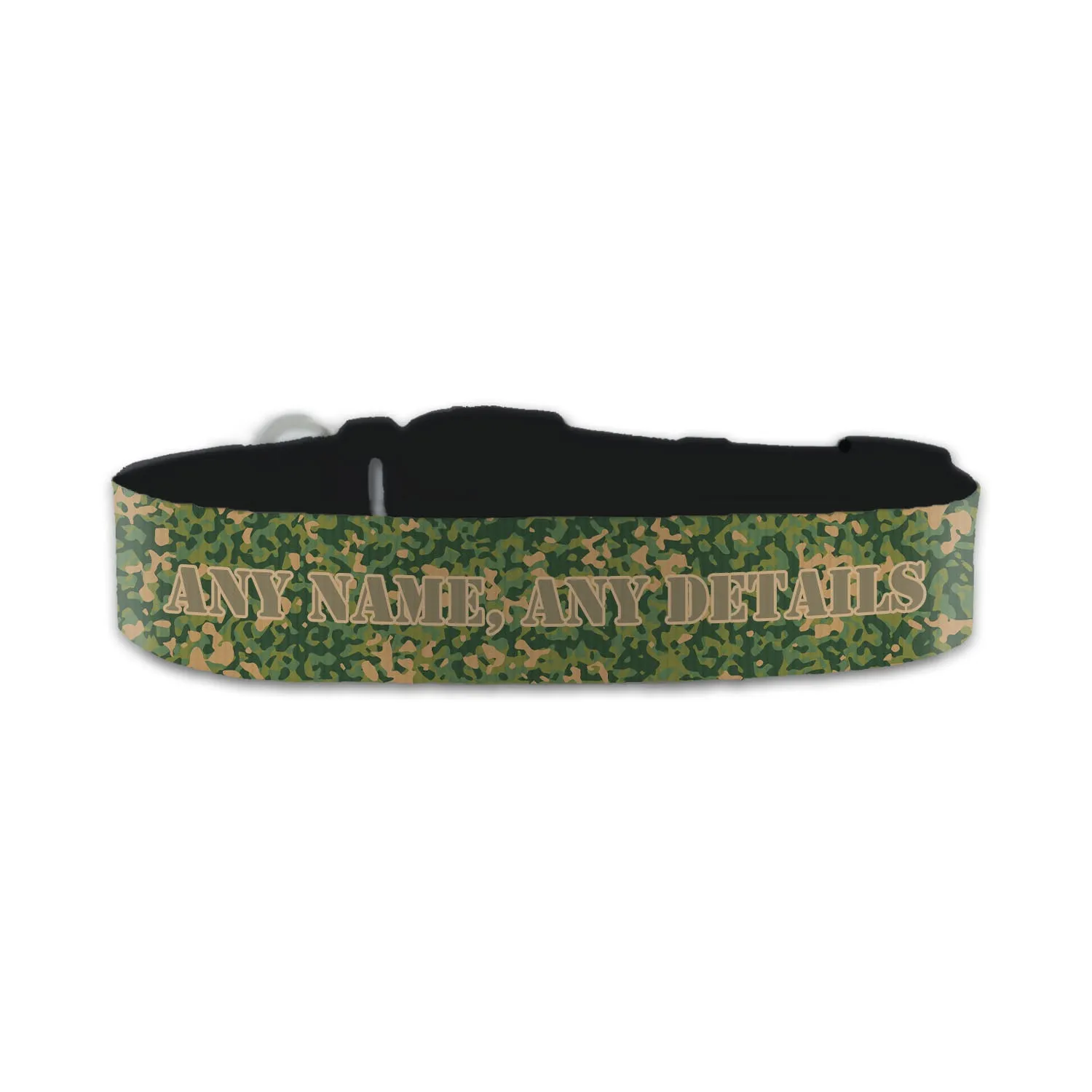 Personalised Small Dog Collar with Camo Background