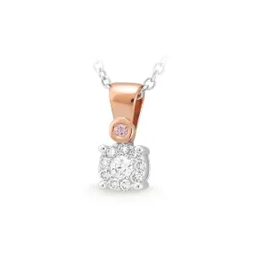 Petite Pink & White Diamond Pendant