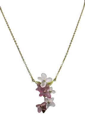 Pink Hydrangea Necklace