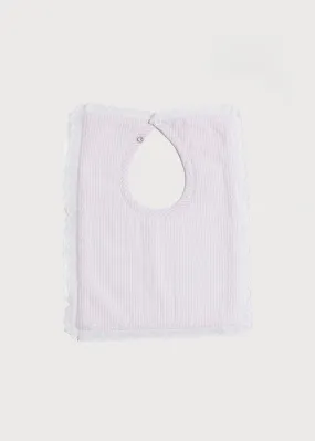 Pink Striped Cotton Bib