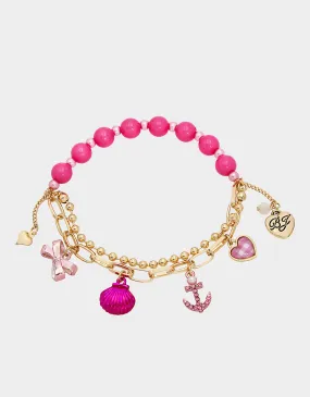 PINK SUMMER CHARM STRETCH BRACELET PINK