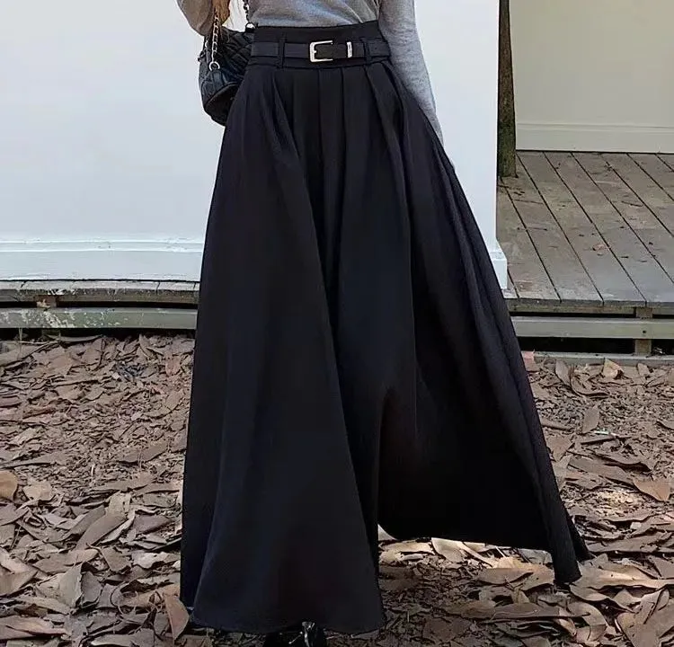 Pleated Skirt High Waist All-Match Long Skirt