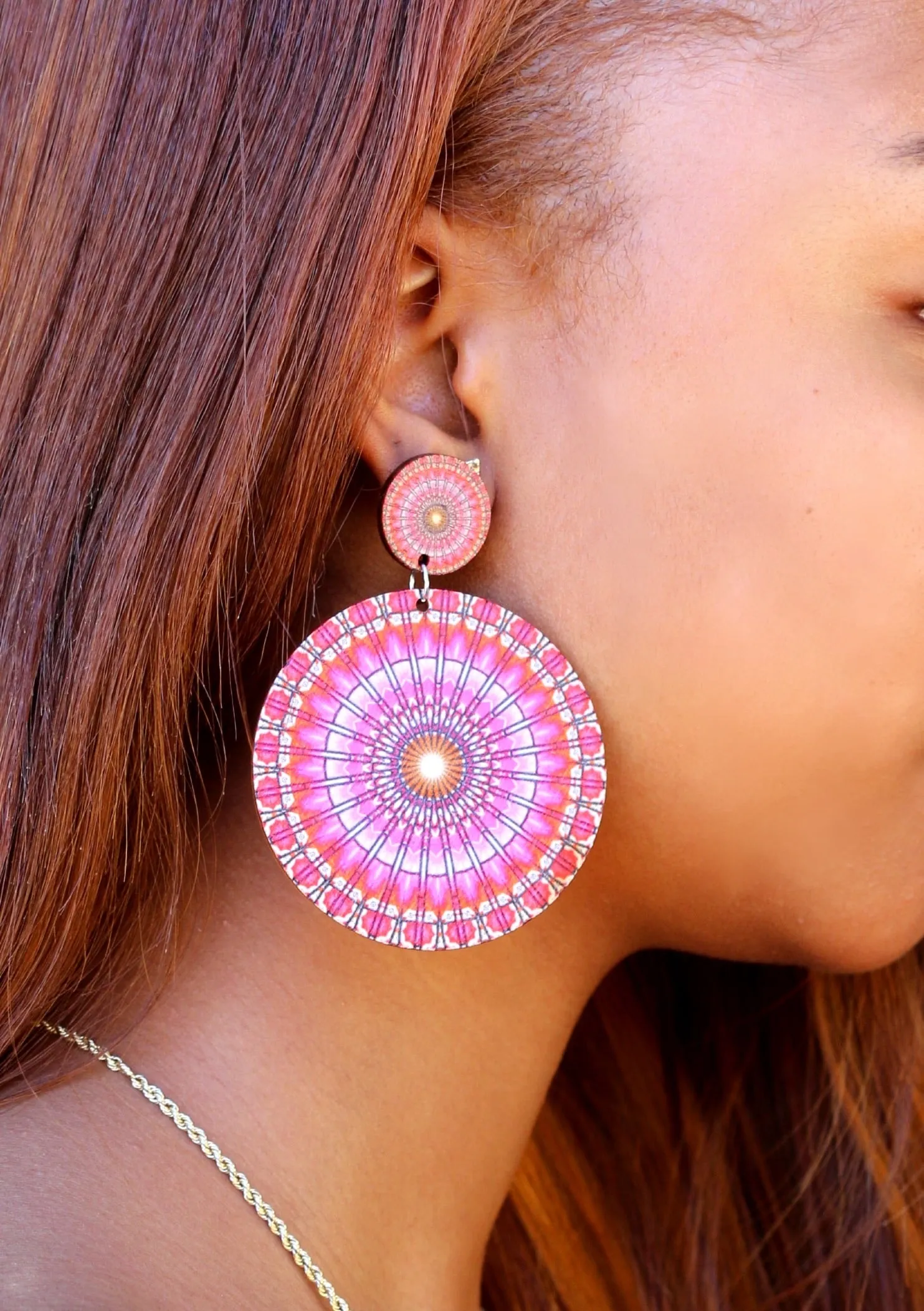 Psychedelic Wooden Earrings