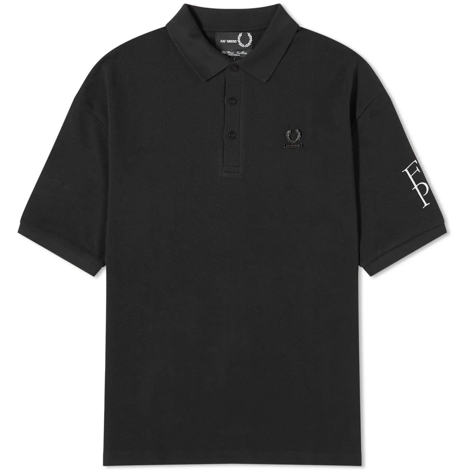 RAF SIMONS  |Unisex Collaboration Plain Cotton Logo Designers Polos