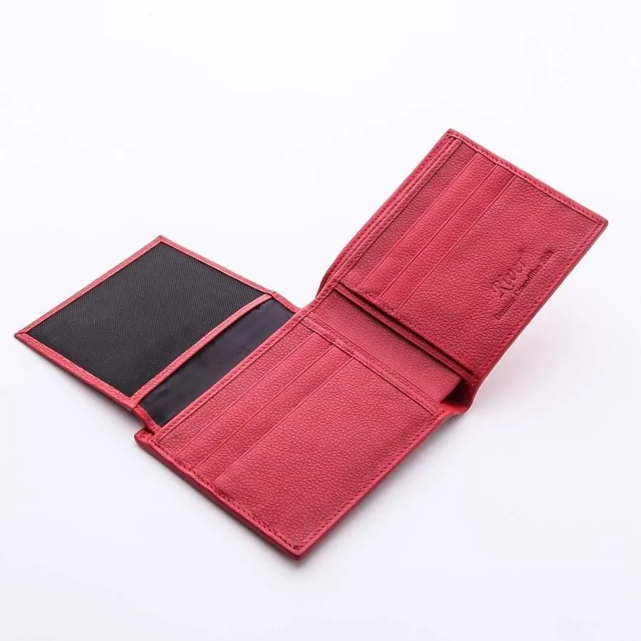 Red Genuine Crocodile Head Mens Wallet