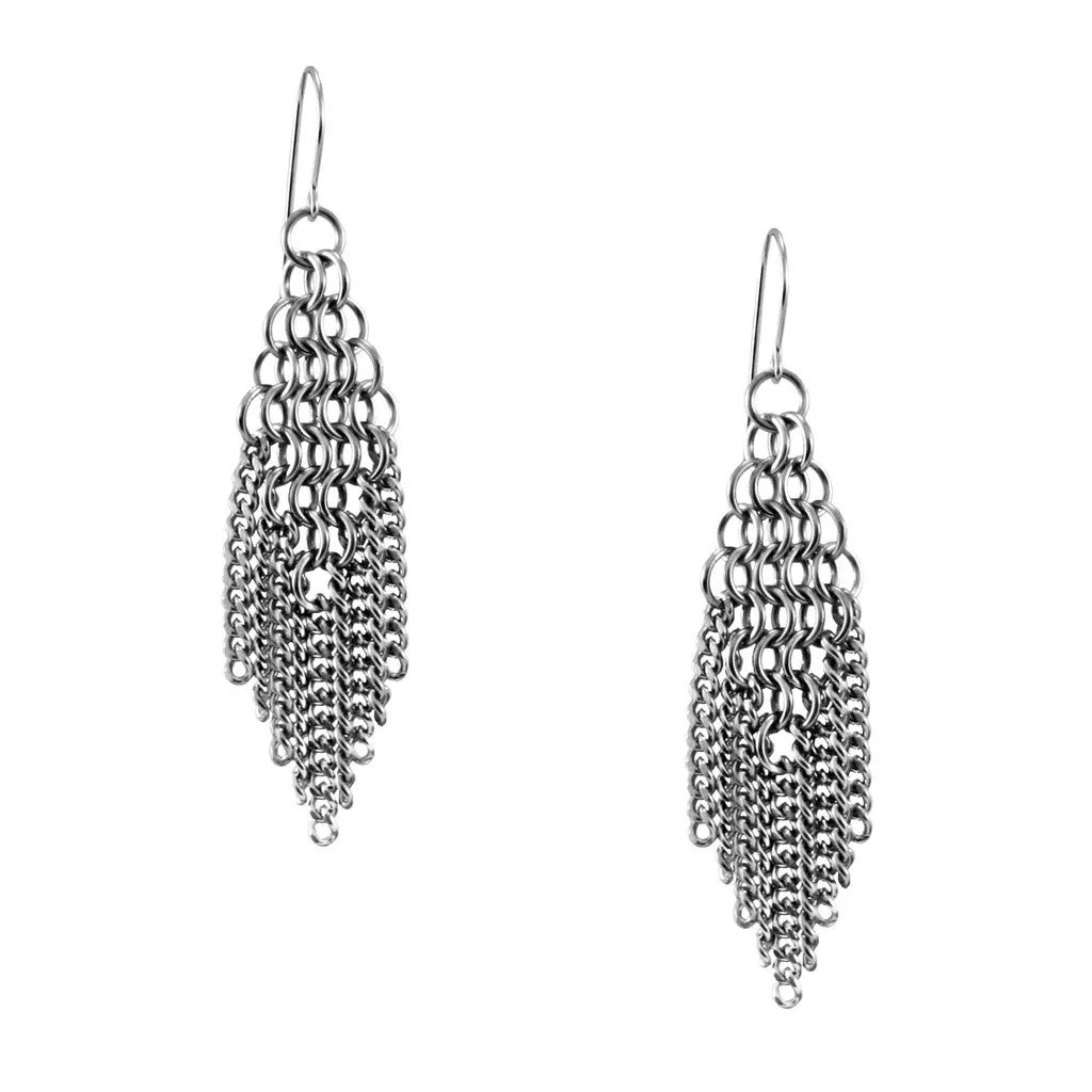 SLINKY Diamond Fringe Earrings