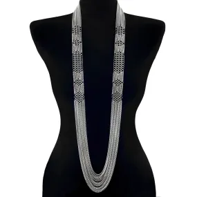 SLINKY X-Long Patterned Ribbon Necklace