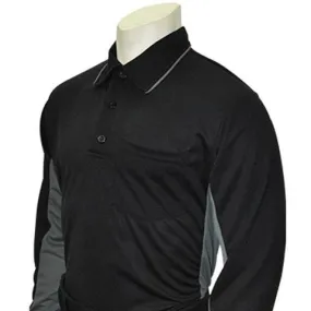 Smitty Made in USA - Major League Style Umpire Long Sleeve Shirt - Available in Black/Charcoal and Sky Blue/Black