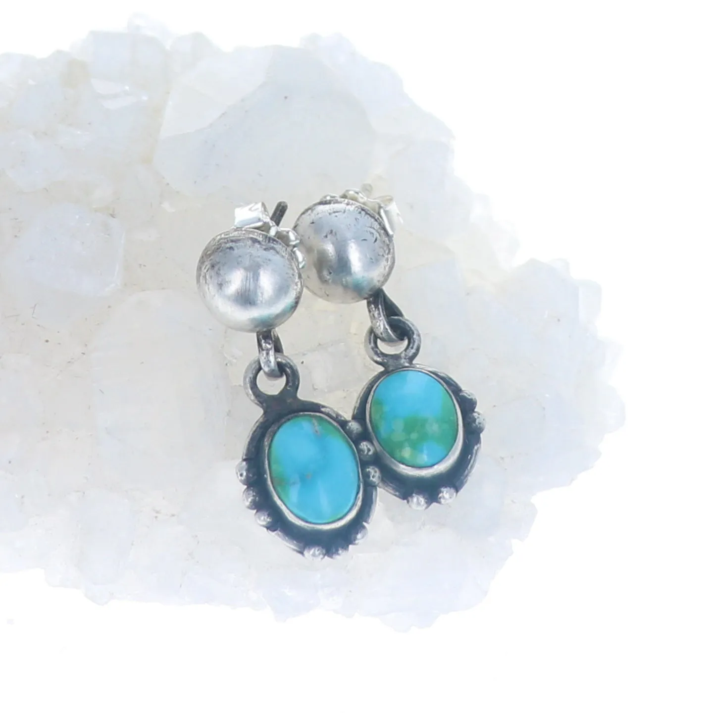 Sonoran Gold Turquoise Earrings Green Or Blue Sterling