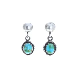 Sonoran Gold Turquoise Earrings Green Or Blue Sterling