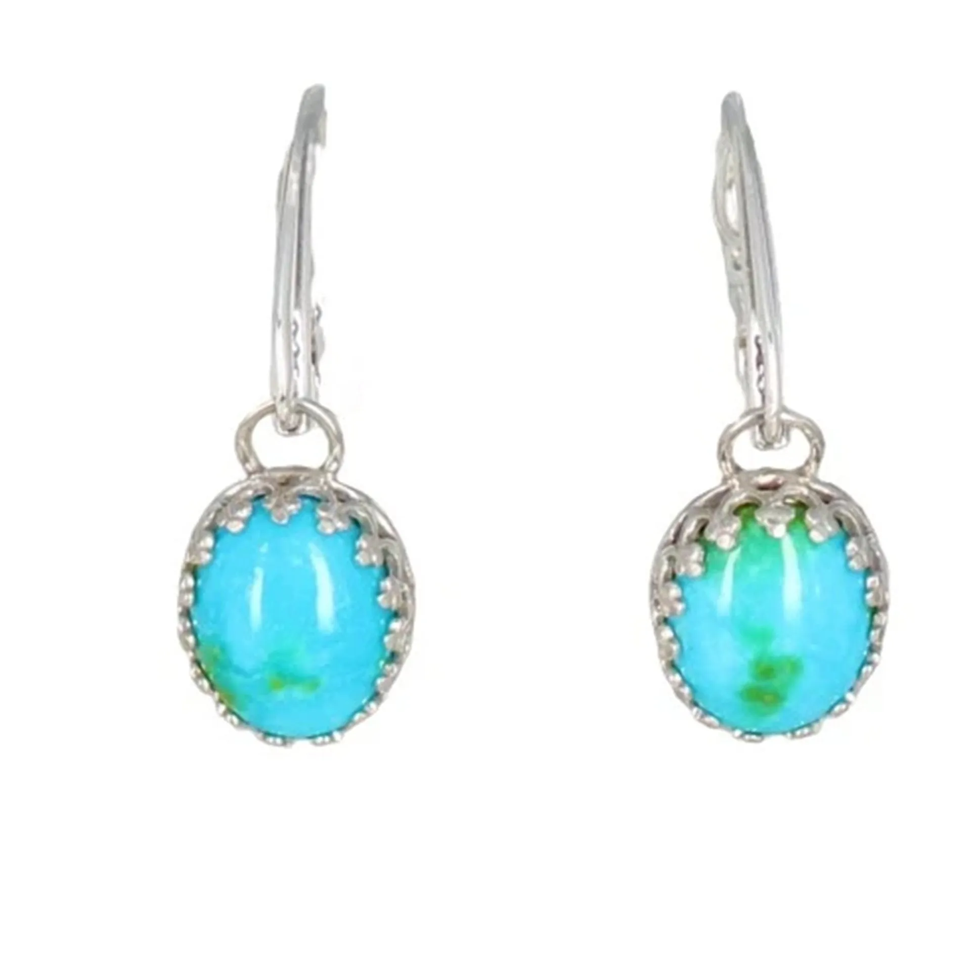 Sonoran Gold Turquoise Earrings Green Or Blue Sterling