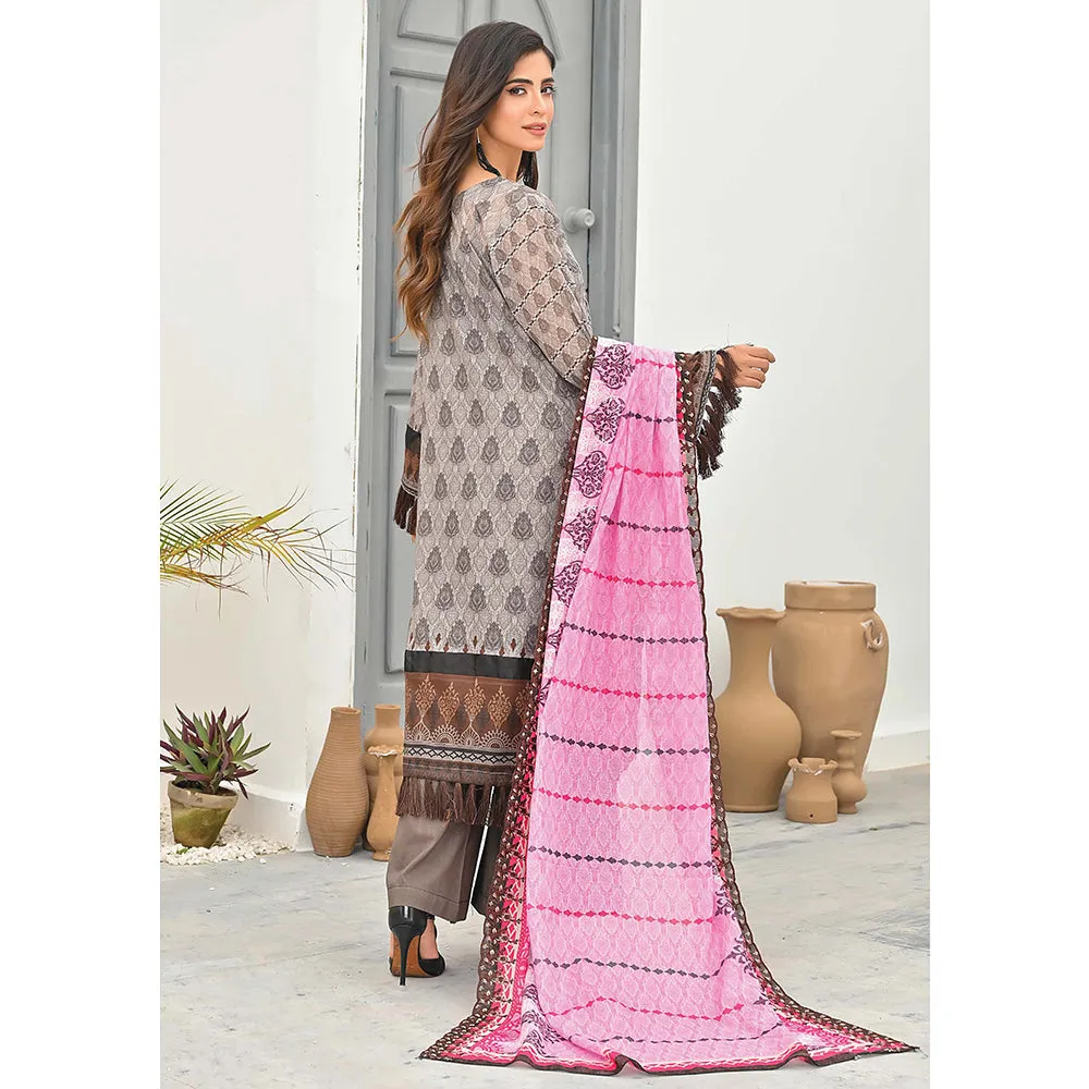 Sophia Lawn Printed Embroidered Unstitched 3Pcs Suit - 3