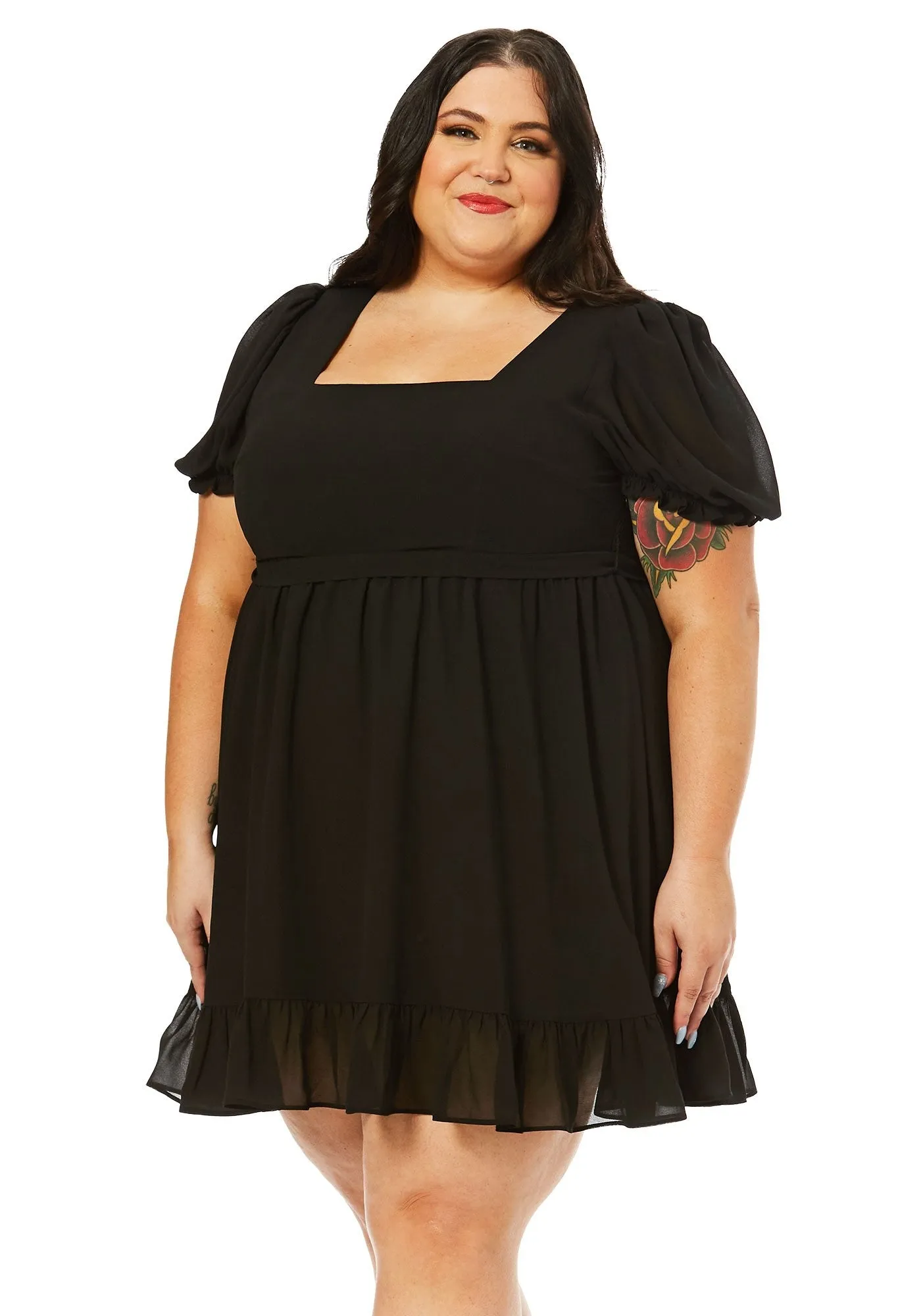 Sourpuss Cream Puff Dress Black (S, M and XXL ONLY)