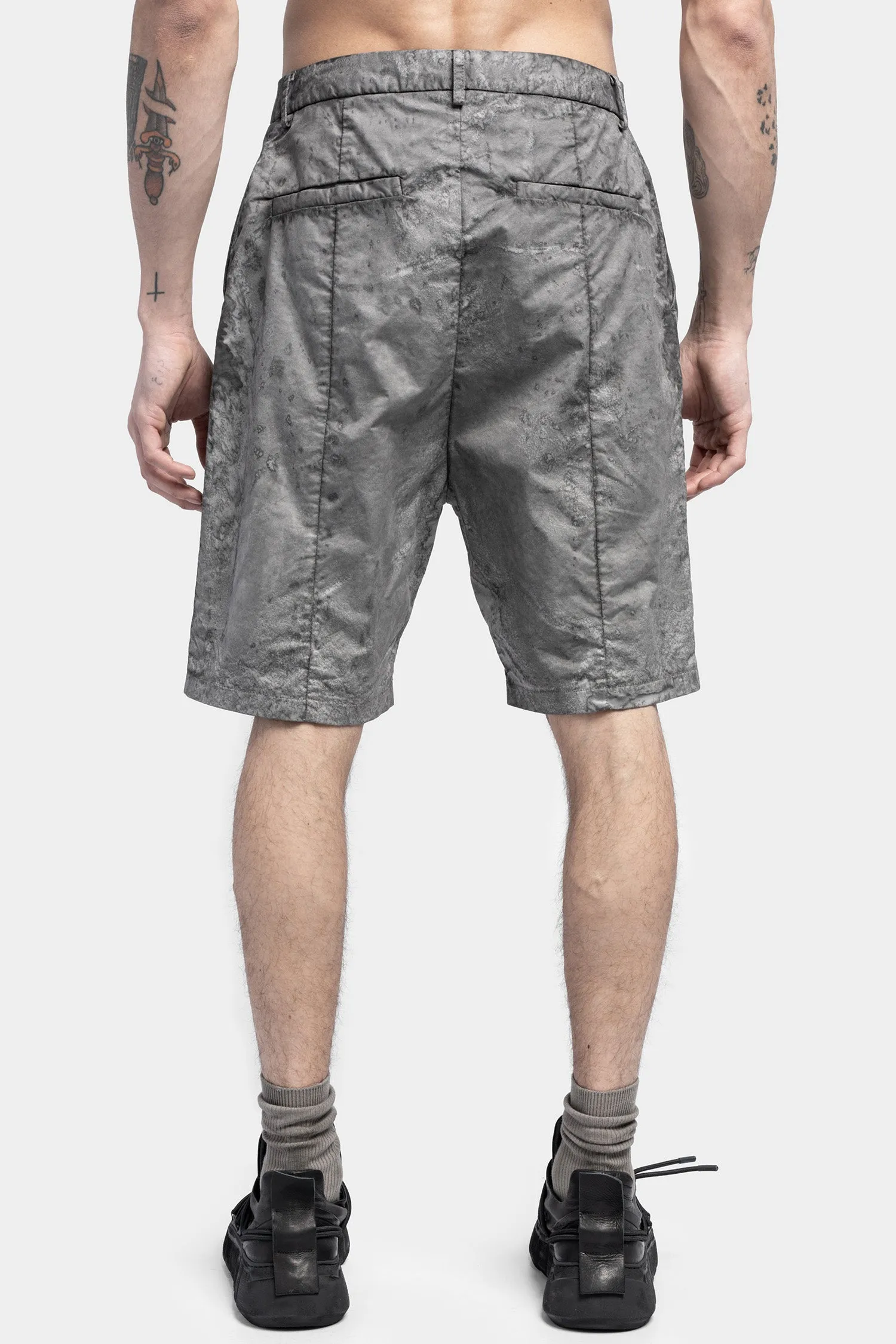 Stretch Cotton Shorts, Anthracite Salt Dyed