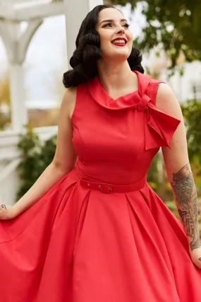 Thelise-Coral Flirty Swing Dress (S ONLY)