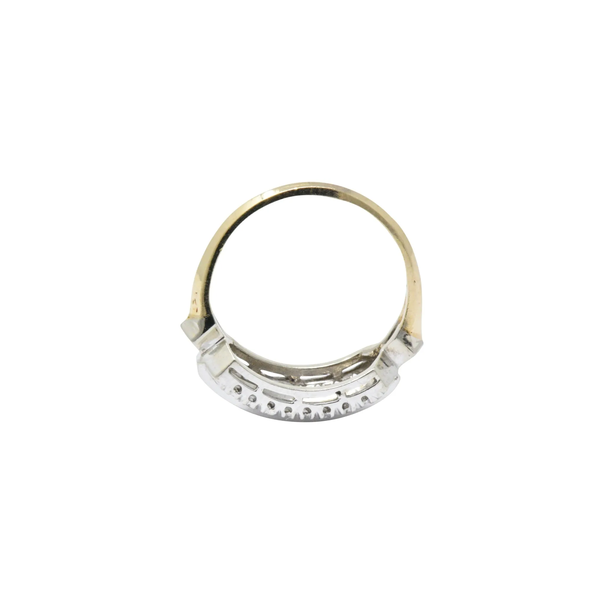 Understated .20 CTW Diamond & 14K Gold Two-Tone Retro Ring