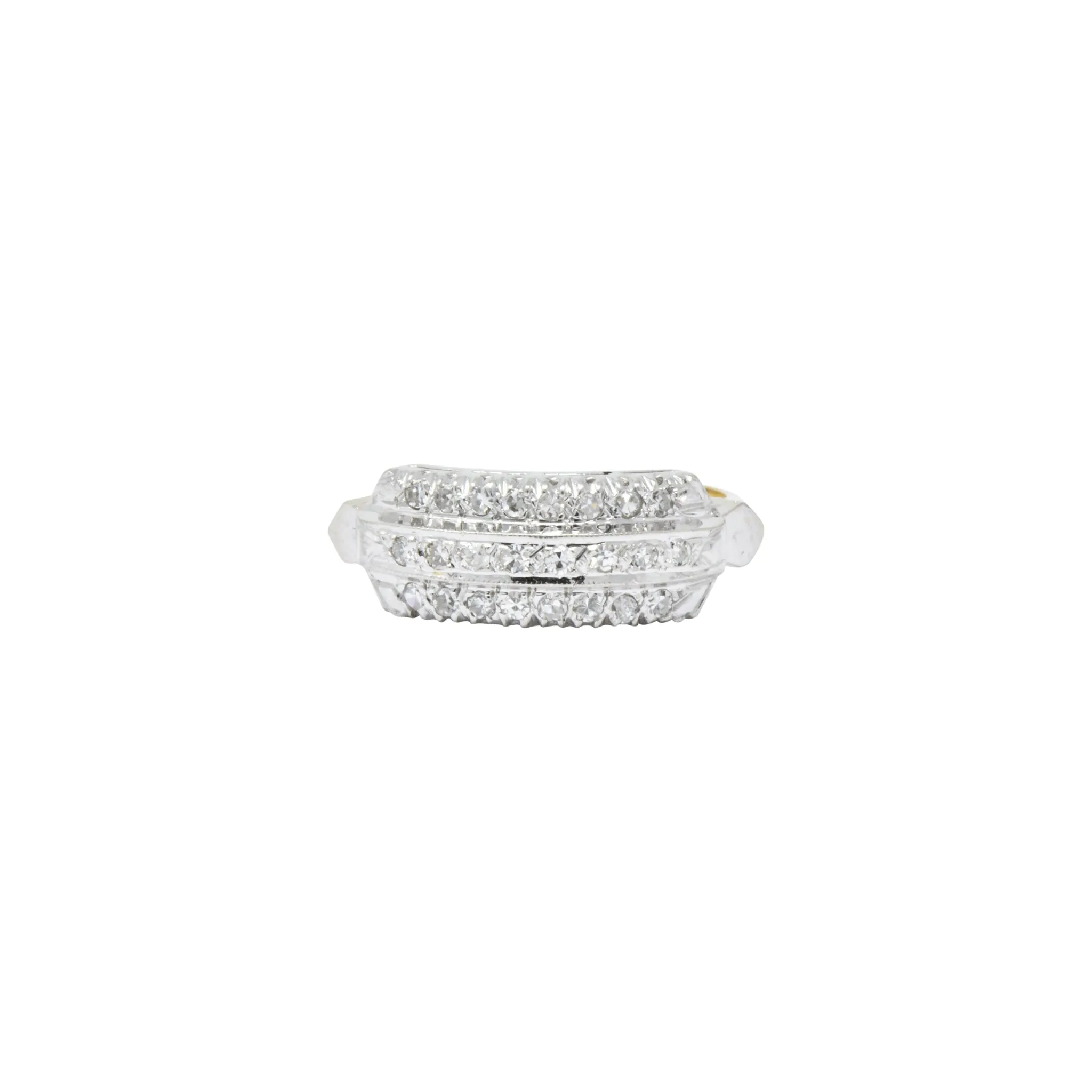 Understated .20 CTW Diamond & 14K Gold Two-Tone Retro Ring