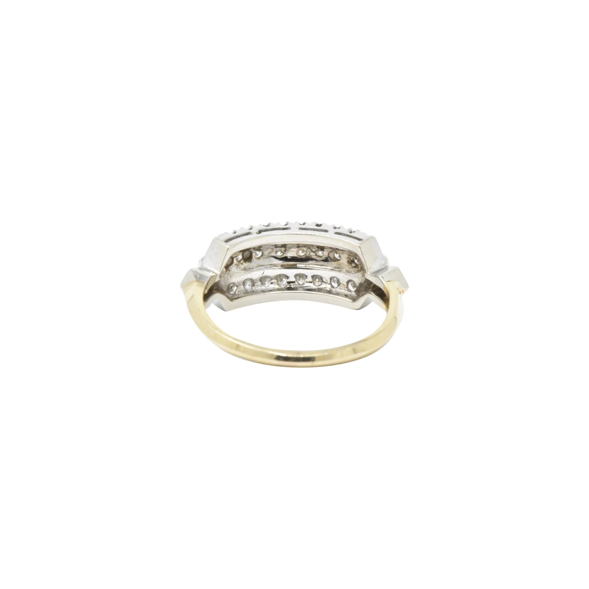 Understated .20 CTW Diamond & 14K Gold Two-Tone Retro Ring