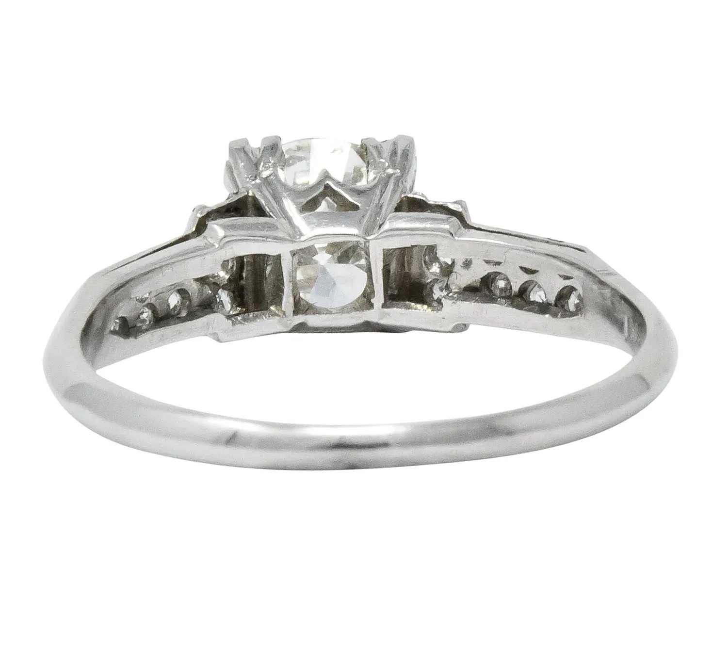 Vibrant Retro 1.15 CTW Diamond Platinum Engagement Ring