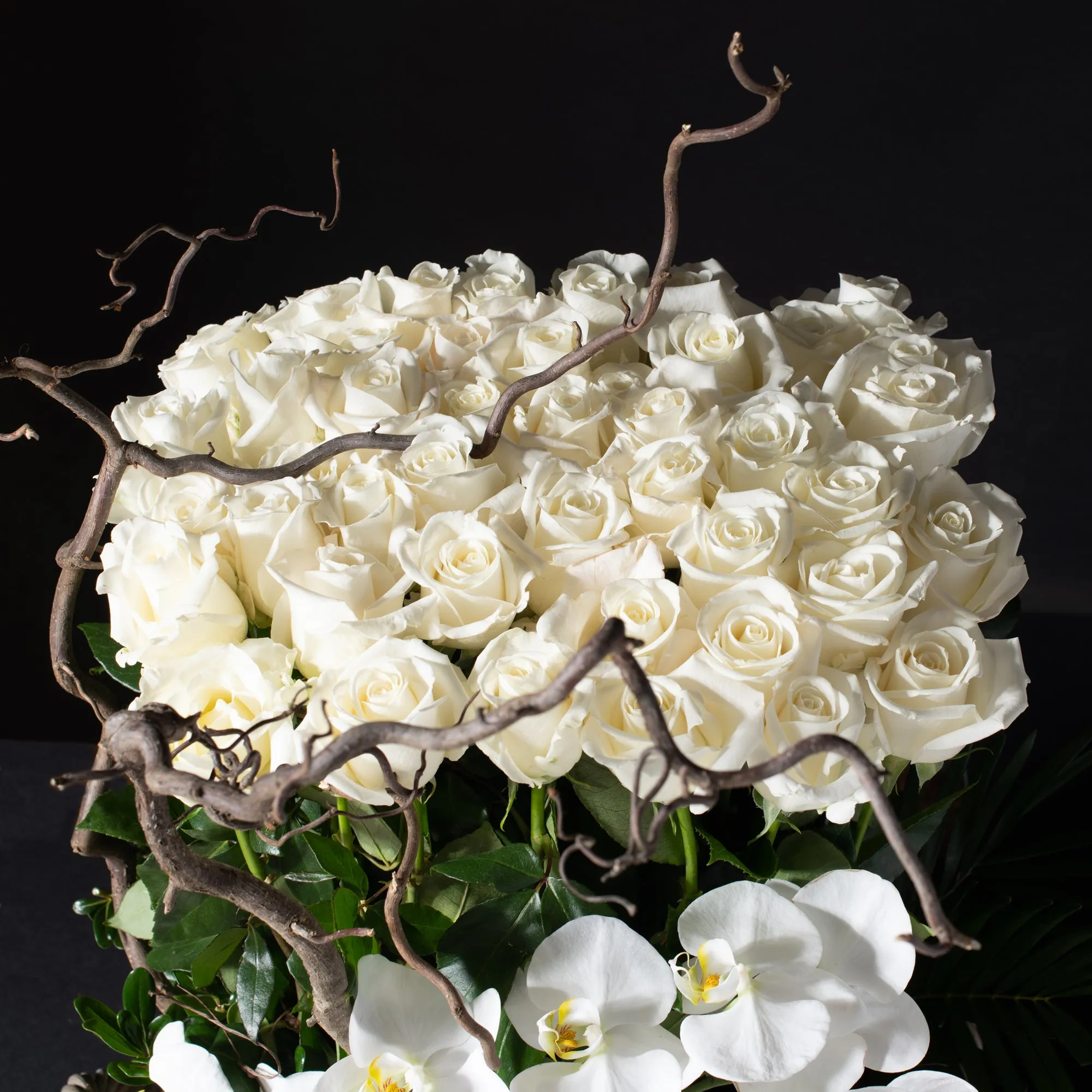 White Rose Basket