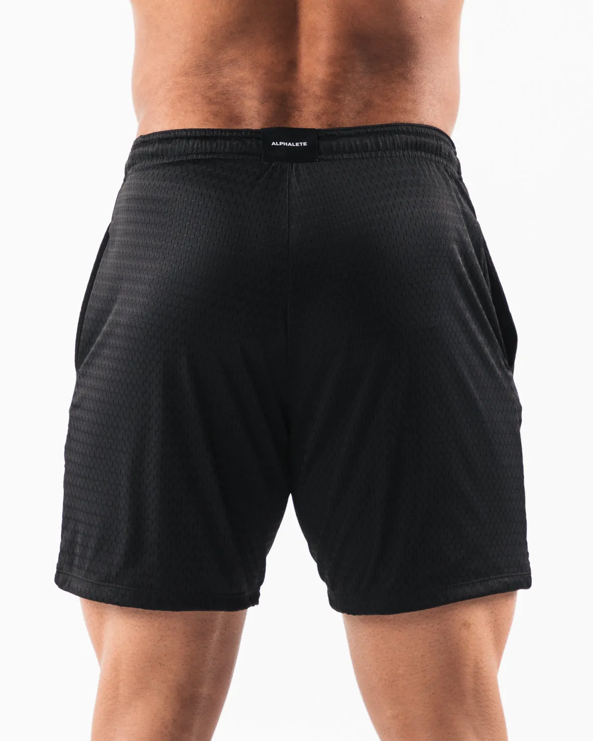 Wolf Head Mesh Short 6 - Black