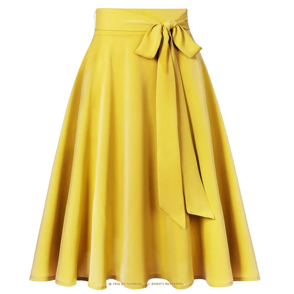 Women Chiffon Skirt Long High Waist