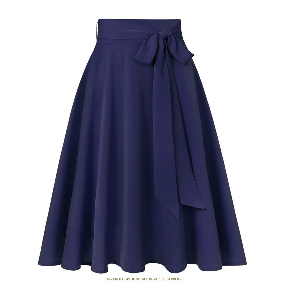 Women Chiffon Skirt Long High Waist