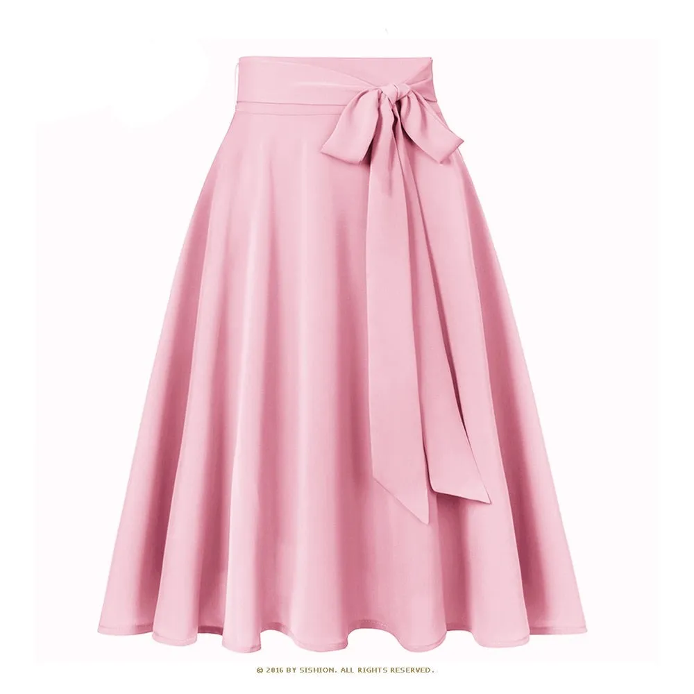 Women Chiffon Skirt Long High Waist