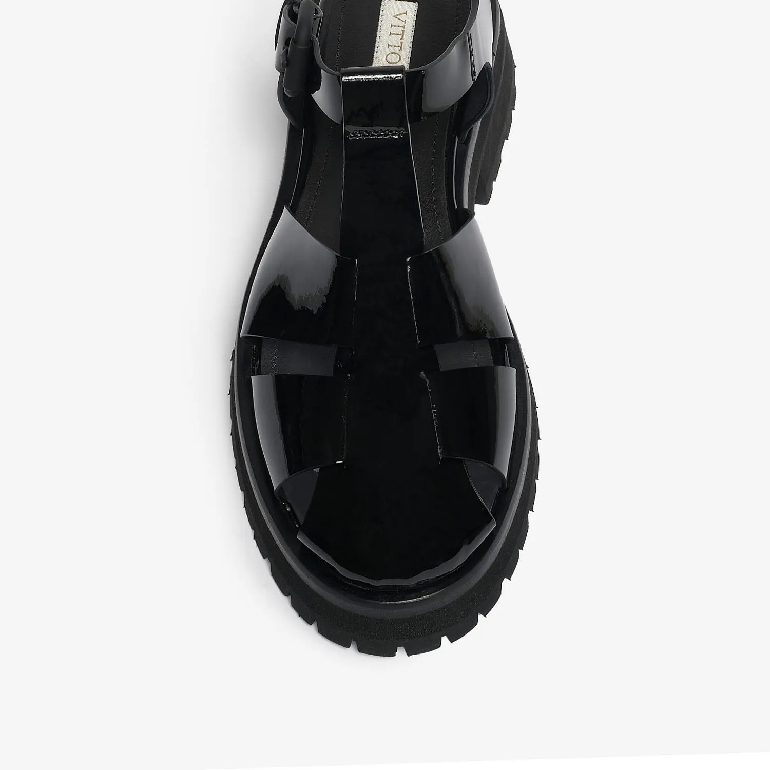 Women's patent leather sandal